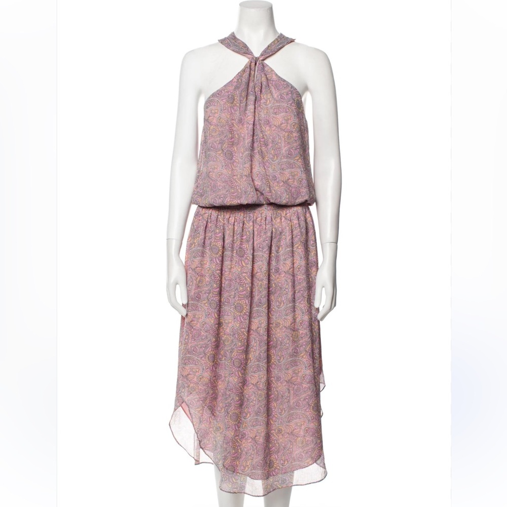 Ramy Brooks woman’s Elegant Halter Neck Paisley Dress - Picture 3 of 13